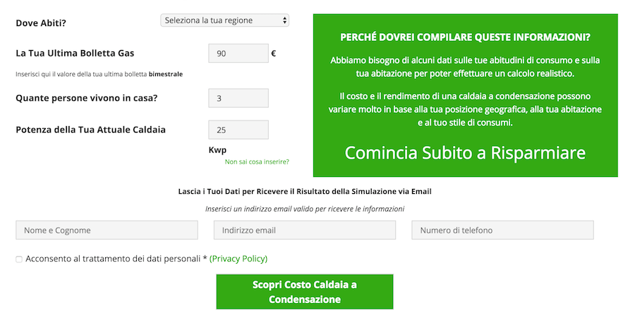 Simulatore Caldaia a Condensazione: Scopri prezzi e Risparmio