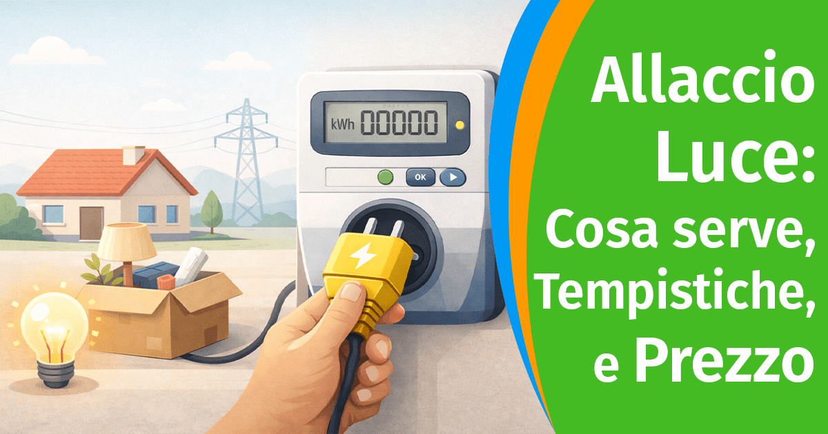 Allaccio luce: quanto costa e cosa serve per la prima attivazione