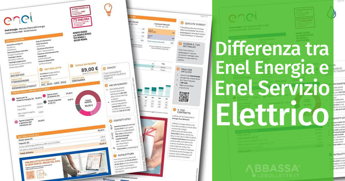 Enel Energia e Servizio Elettrico Nazionale: quali sono le differenze?