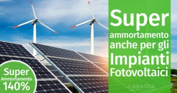 Super ammortamento anche per gli Impianti Fotovoltaici