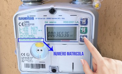 Autolettura nuovo contatore Gas Metano