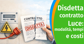 Immagine di un contratto strappato e di un contatore della luce