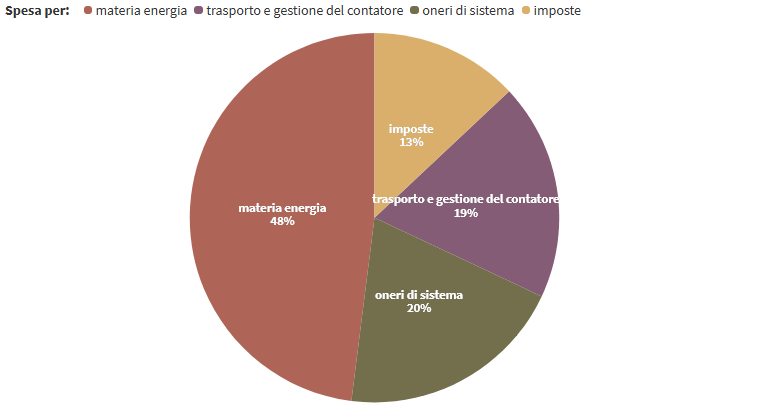 Composizione della Bolletta della Luce Aggiornata al 2021