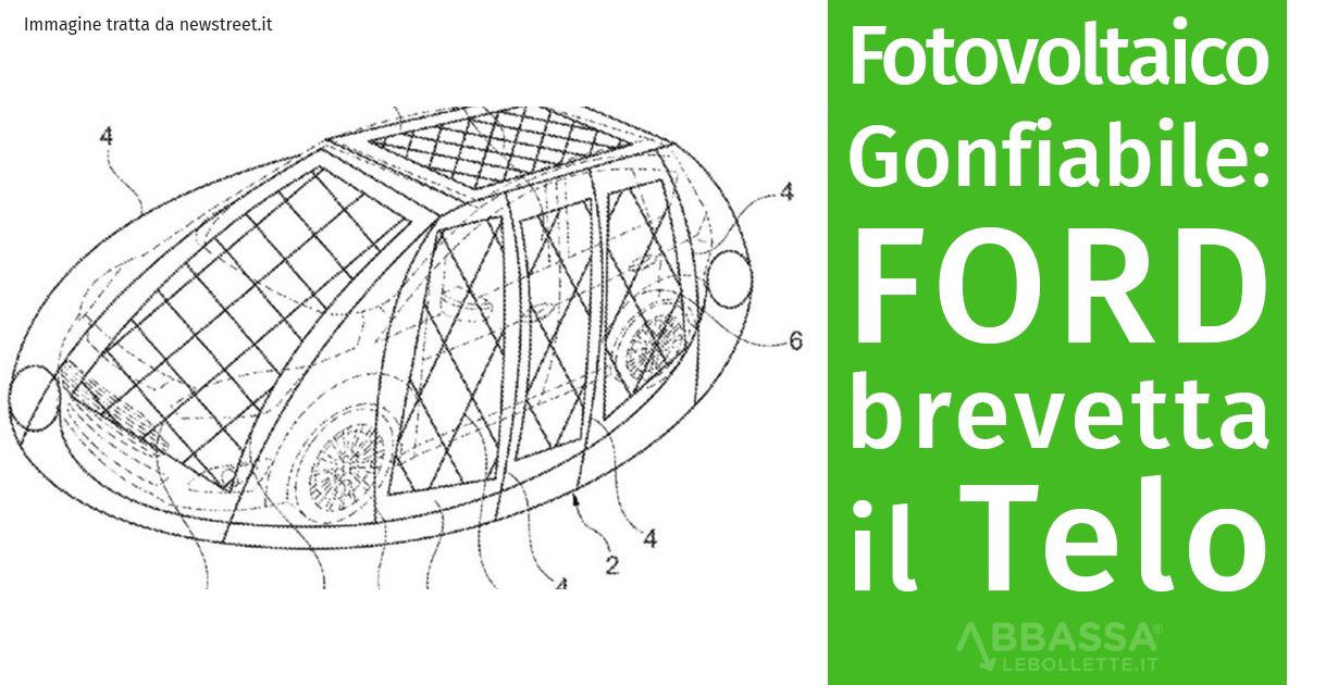 Fotovoltaico Gonfiabile: Ford brevetta il telo Solare