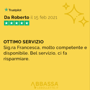 Recensione di Roberto: Ottimo Servizio | Abbassalebollette.it