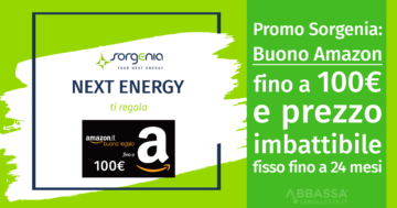 Promo Sorgenia Next Energy con Buono Amazon