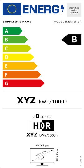 Etichietta energetica con consumo per ore di utilizzo