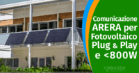 Comunicazione ARERA per Fotovoltaico Plug and Play e <800W