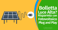 Bolletta Luce Alta? Risparmia con Fotovoltaico Plug and Play