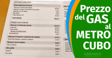 Prezzo del gas al metro cubo