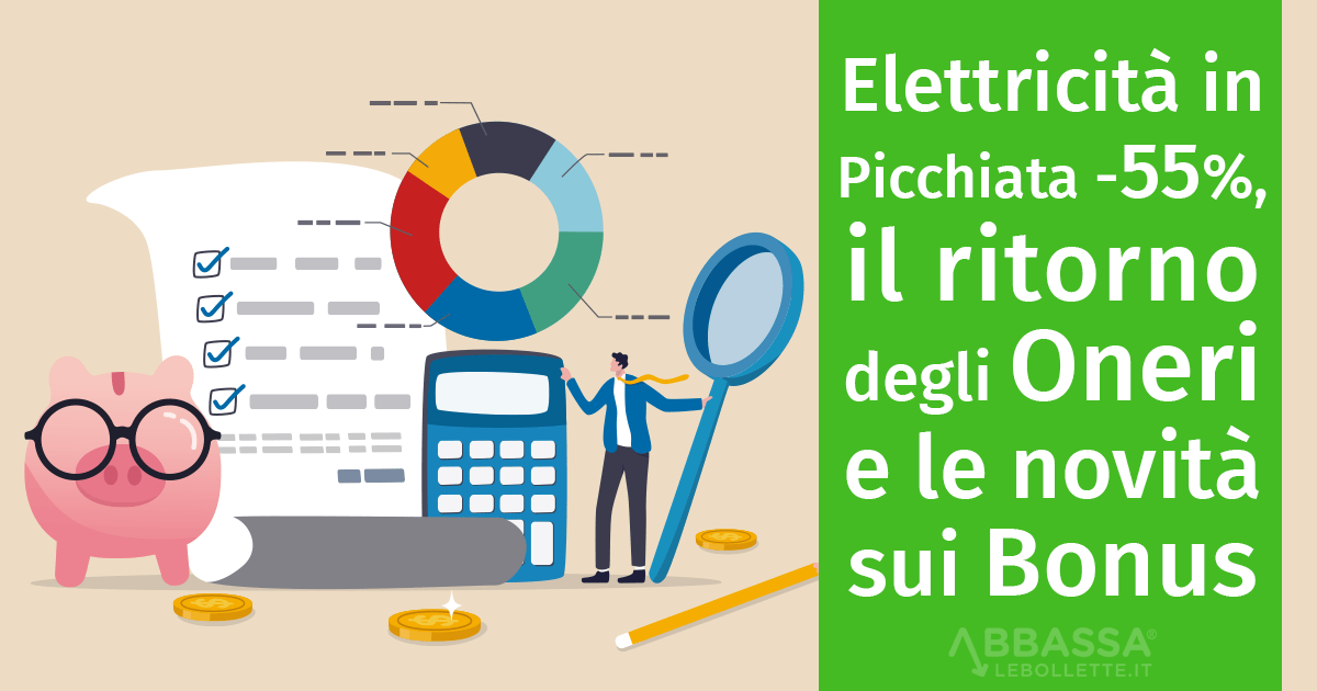 Bollette: Elettricità in Picchiata (-55%), il ritorno degli Oneri e le novità sui Bonus