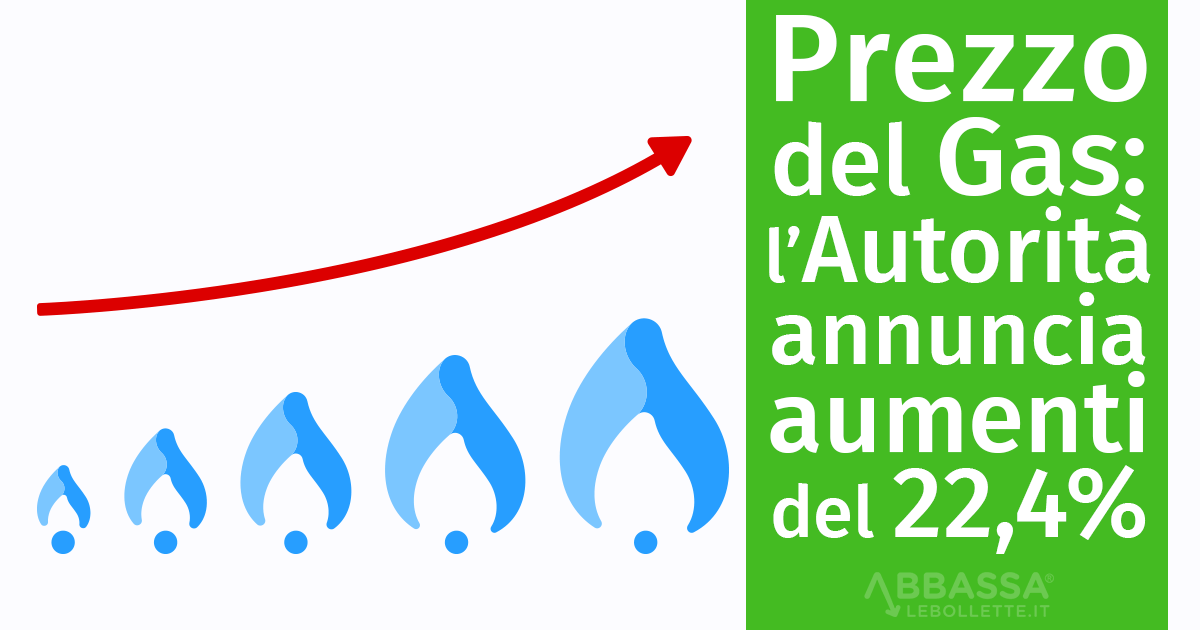 Prezzo del Gas: l’Autorità annuncia aumenti del 22,4% per la Maggior Tutela