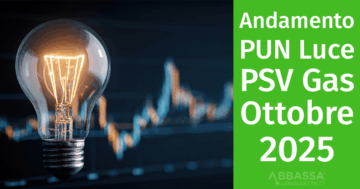 Andamento prezzi PUN Luce e PSV Gas Ottobre 2025 (+ previsioni)