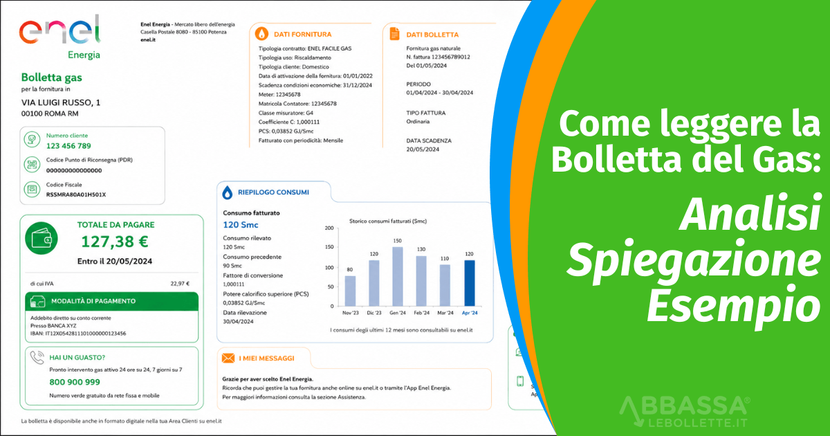 Come leggere la Bolletta del Gas: analisi, spiegazione ed esempio