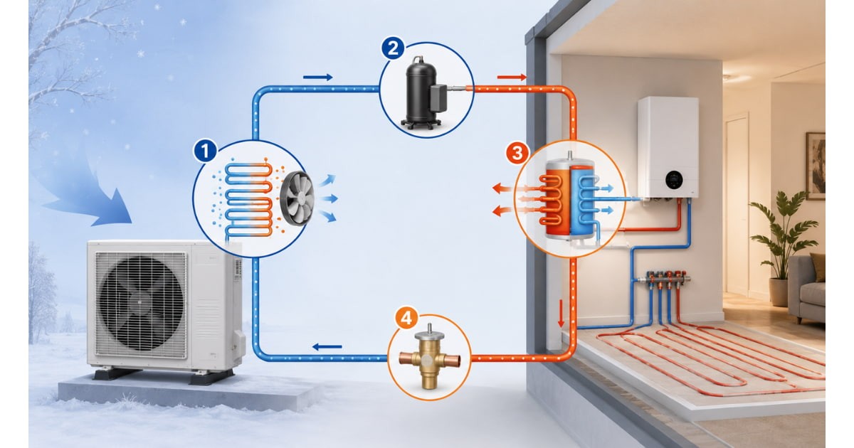 funzionamento della Pompa di Calore Splittata
