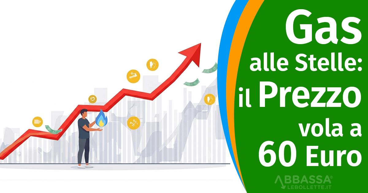 Gas alle stelle: il prezzo vola a 60 euro