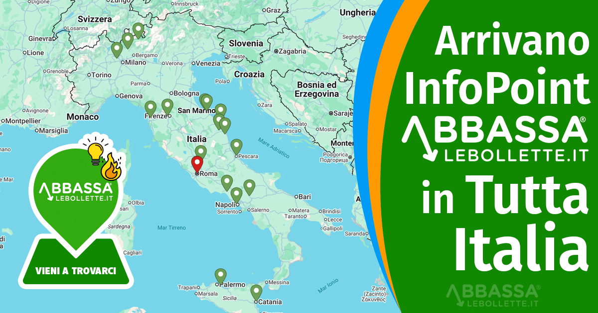 Arrivano gli Info Point Abbassalebollette in Tutta Italia